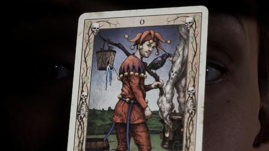 The Quarry Tarot Locations: The Fool Tarot card can be seen
