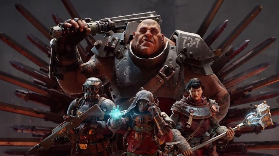 Warhammer Darktide: Four characters can be seen in key art for the game