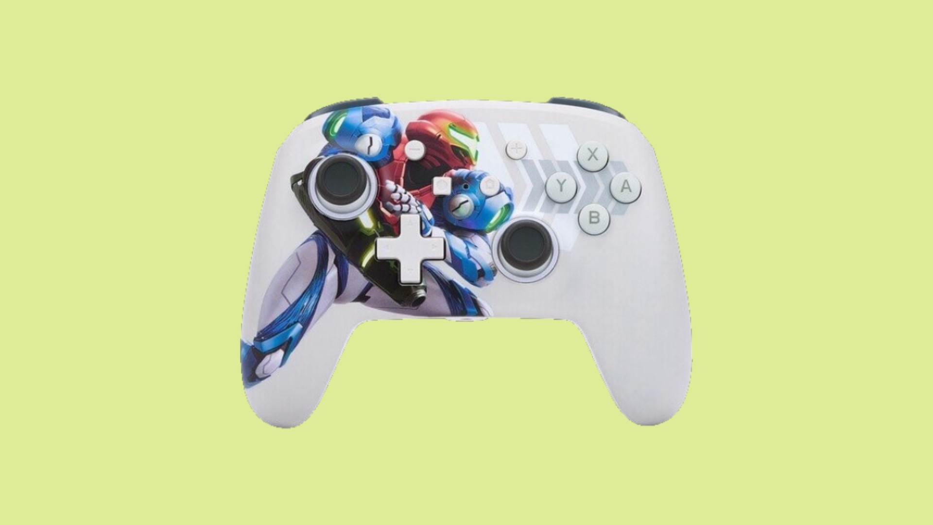 Best Nintendo Switch controllers - image shows a controller featuring Metroid Dread artwork.
