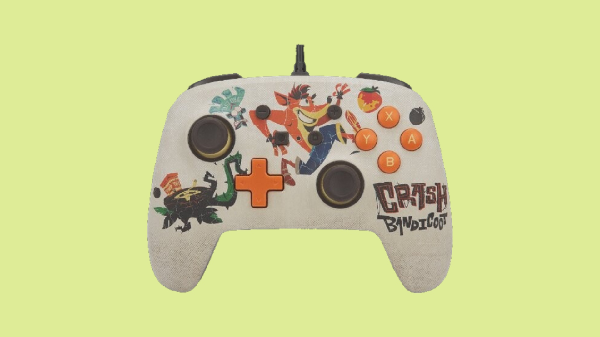 Best Nintendo Switch controllers: image shows a Switch controller with a picture of Crash Bandicoot on it.