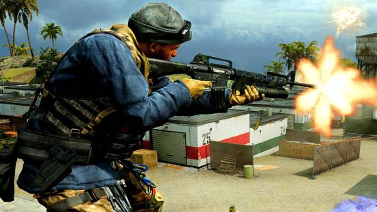 Call of Duty Warzone 2 perks leak ghost overkill: An image of Gaz shooting na M16 in Warzone