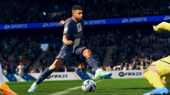 FIFA 23 gameplay changes: Mbappe performs a step over in FIFA 23