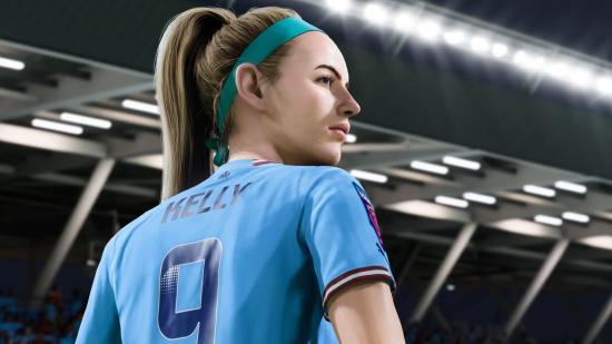 FIFA 23 Web App Release Date: Kelly can be seen overlooking her shoulder with her back towards the camera