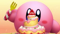 kirbys dream buffet release date kirby eating strawberry cake