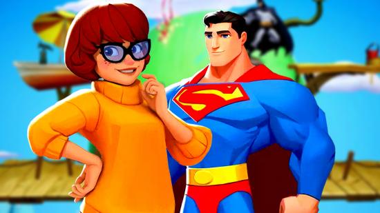 MultiVersus game modes: an image of Velma and Superman in front of a tree fort