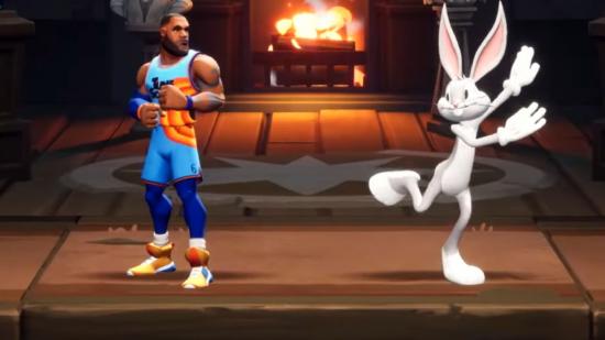 MultiVersus How To Taunt: LeBron and Bugs Bunny can be seen taunting