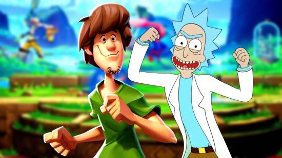 MultiVersus Season 1 release time: an image of Shaggy and Rick from Rick and Morty