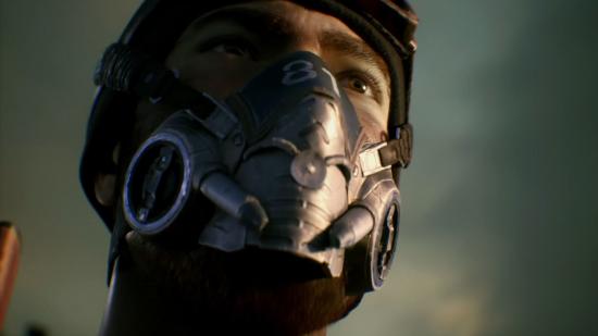 PUBG Bluechip detector: a man wearing a gas mask