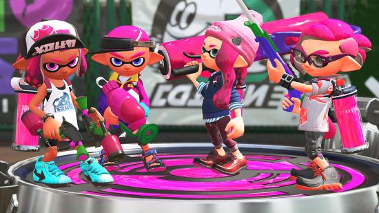 splatoon 3 new map Apex Legends: a team of four in pink