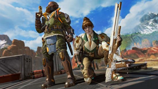 Apex Legends Patch notes: Wraith squats while Caustic looks up to the sky in Apex Legends