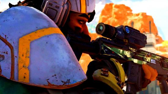 Apex Legends Ranks Season 14: an image of Vantage sniping from a cinematic trailer