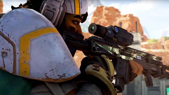 Apex Legends Season 14 Charge Rifle nerfs: an image of Vantage sniping in-game