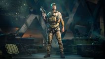 Battlefield 2042 classes returning: A soldier stands with a raised gun in one hand