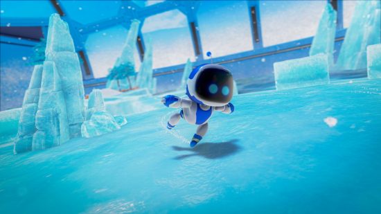 Beste kostenlose PS5 -Spiele: Astro Skates auf dem Eis