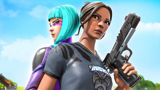 Best PS5 co-op games: two players go back to back in Fortnite