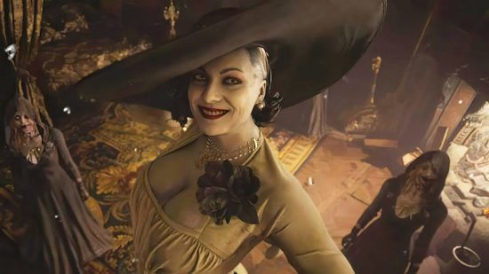 Best PS5 horror games: Lady D smiles in Resident Evil Village