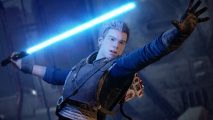 Best Star Wars games PS5: Call holds his lightsaber in Fallen Order