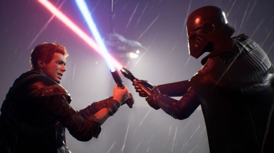Best Star Wars games PS5: A Jedi fights an enemy with lightsabers