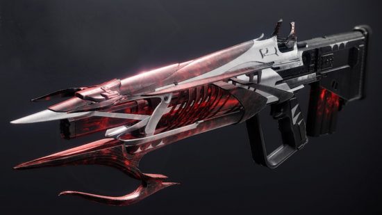 Destiny 2 Beste PVP -wapens: een rood en wit nieuw doelpulsgeweer