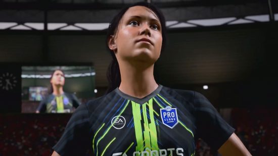 FIFA 23 leak early access: a female football player in Pro Clubs kit