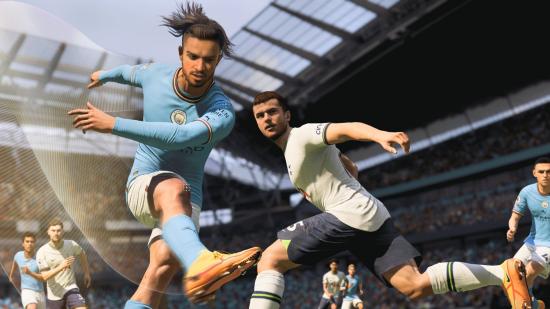 FIFA 23 Ultimate Team chemistry changes: Jack Grealish strikes the ball in FIFA 23
