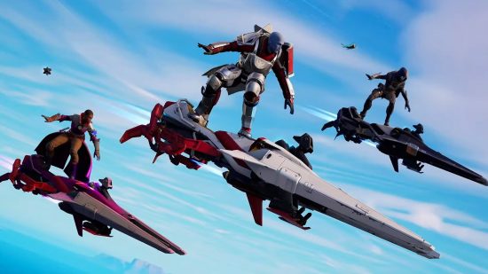 Fortnite Destiny 2 skins: Guardians riding Sparrows