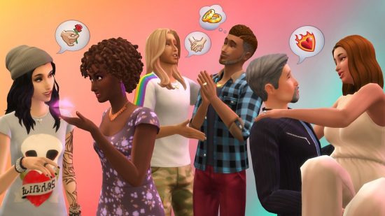 Best free Xbox games: several Sims talk to one another in The Sims 4