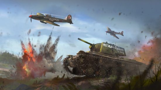 Los mejores juegos gratuitos de Xbox: un tanque dispara a los aviones en War Thunder