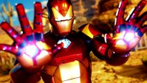 Marvel's Midnight Suns PS5 DualSense features: Iron man with his hands out front