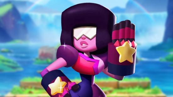 MultiVersus Garnet combos: an image of a woman with shades on from Steven Universe