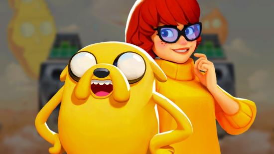 MultiVersus Jake fix Velma exploit: an image of Velma and Jake from the fighting game