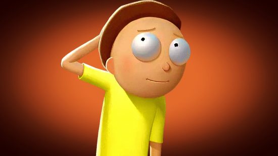MultiVersus Morty best perks: An image of Morty on an orange background