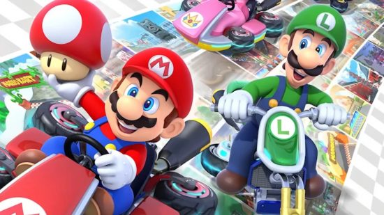 Best Nintendo Switch games for kids: Mario, Luigi, and Toad race in Mario Kart 8 Deluxe 