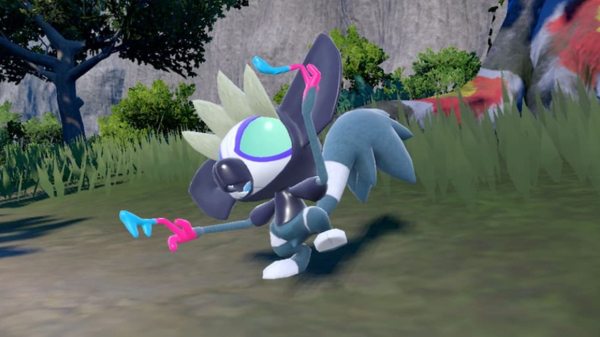 Pokemon Scarlet Violet New Pokemon: Grafaiai can be seen perfoming an attack