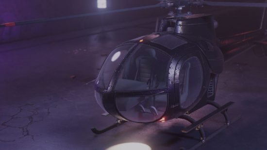 Saints Row Helicopter Location: A helicopter can be seen in the menu
