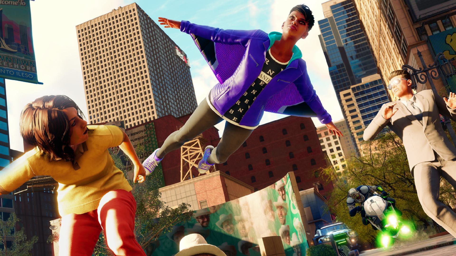Saints Row Review: The Boss can be seen wingsuitting
