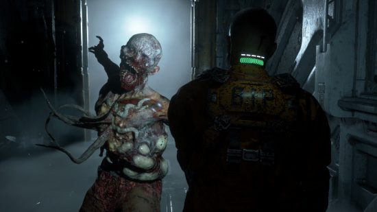 The Callisto Protocol Dead Space Stomp: Jacob tackles a mutating biphage that has tentacles coming out of its chest