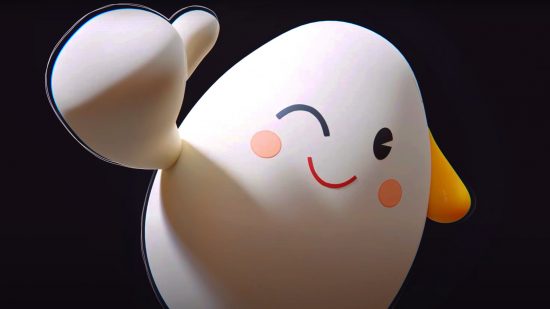 The Finals release date: an image of a strange anime egg with his thumb up