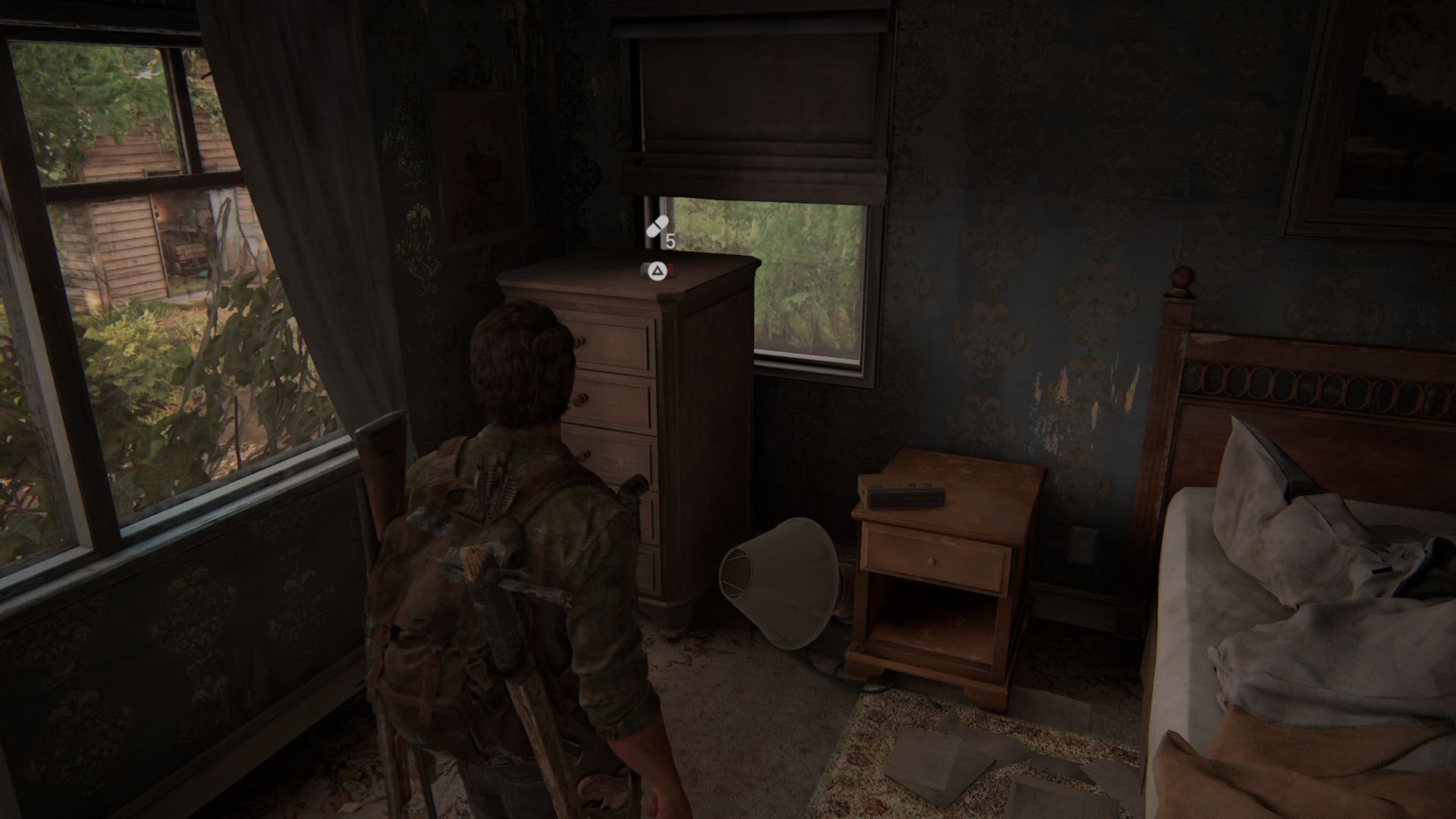 The Last of Us Part 1 Remake Bill's Town Collectible Locations: Joel can be seen looking at the collectible location