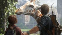 The Last of Us Part 1 Length How Long To Beat: Ellie and Joel can be seen stroking a giraffe