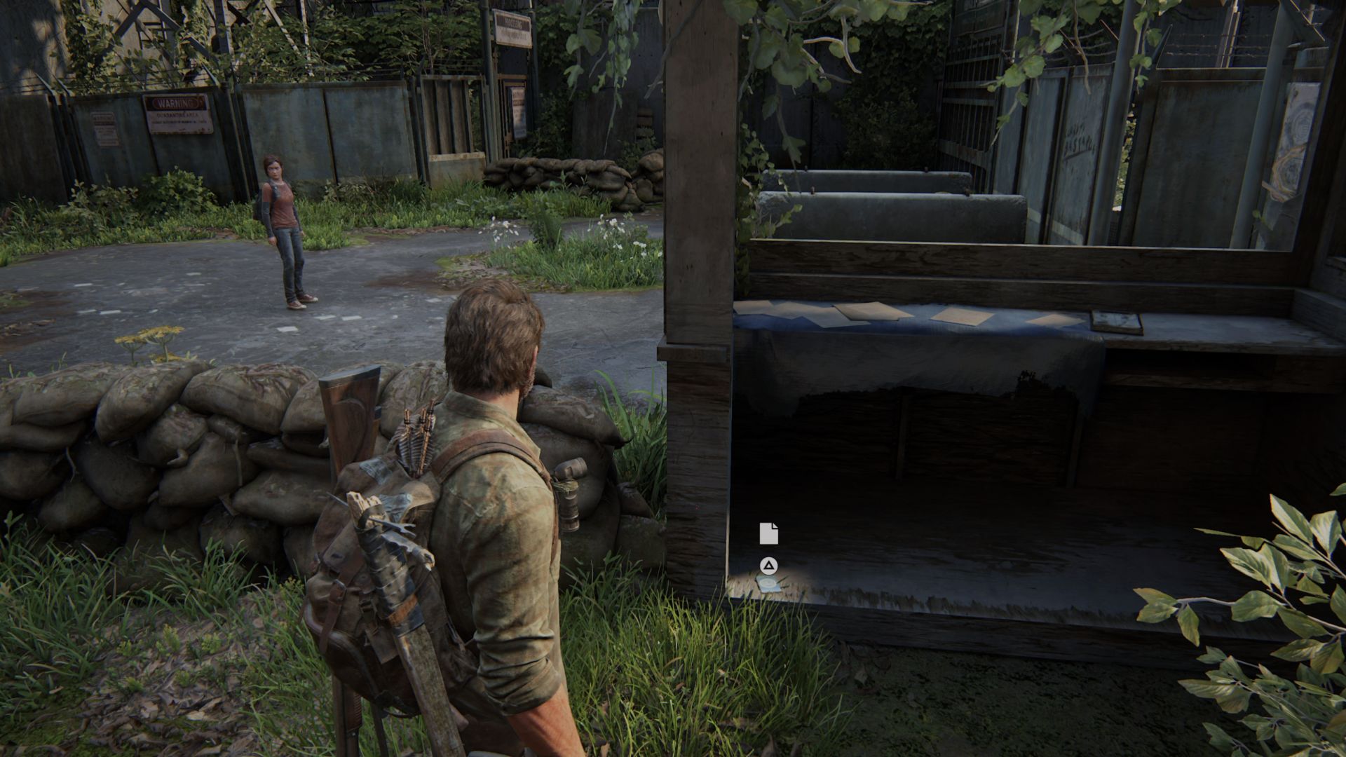 The Last of Us Part 1 Pittsburgh Collectible Locations: Joel can be seen looking at the collectible