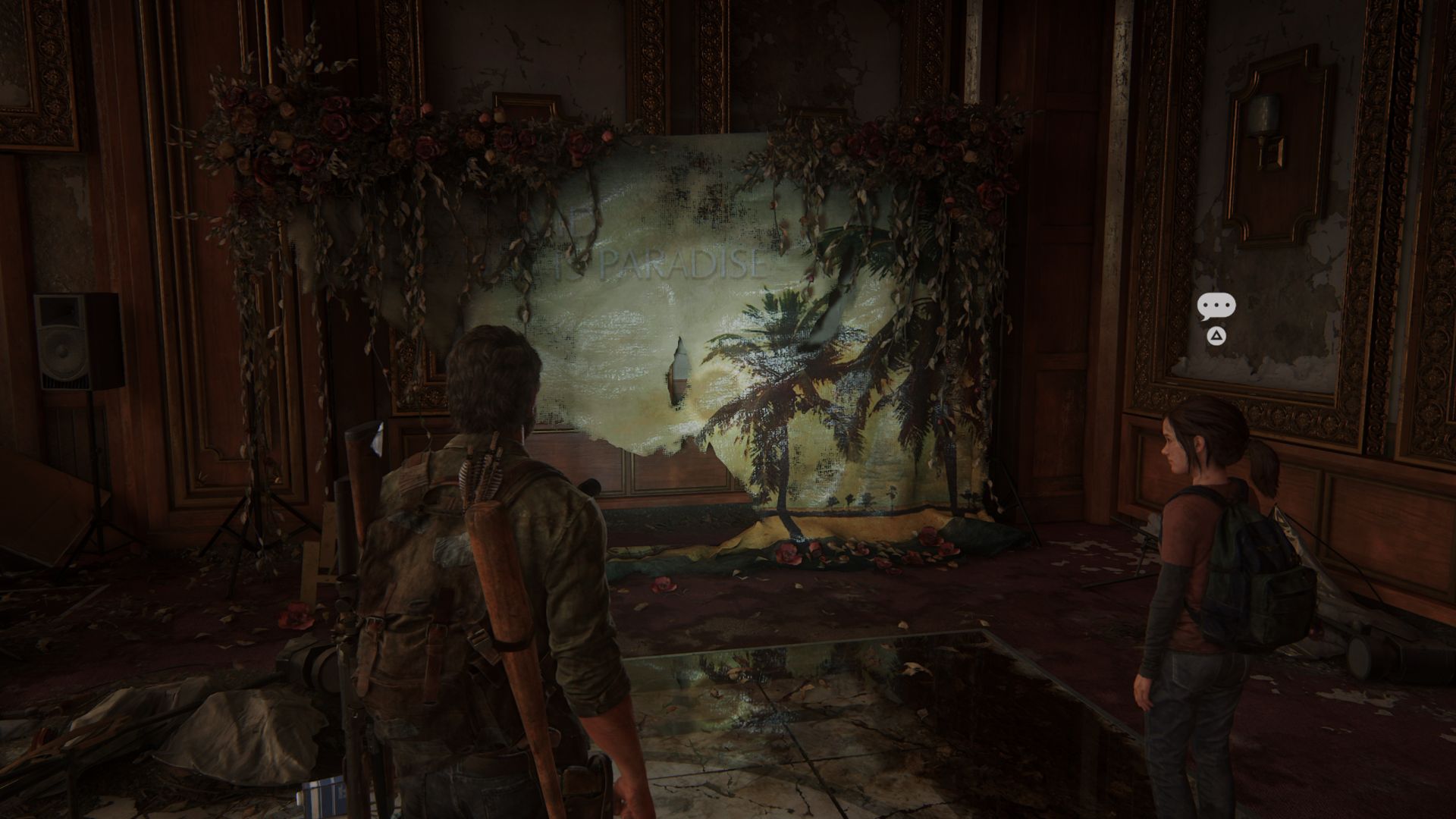 The Last of Us Part 1 Pittsburgh Collectible Locations: Joel can be seen looking at the collectible