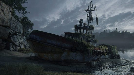 The Last of Us Part 1 The Suburbs Collectible Locations: The ship in The Sewers can be seen