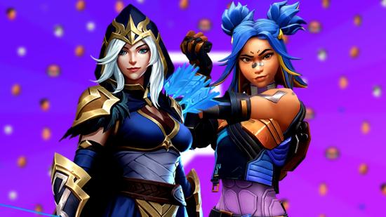 Twitch Rivals Summer Rumble start date: An image of two characters on a purple background