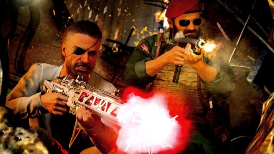 Warzone Season 5 Operation Last Call: an image of two men shooting guns
