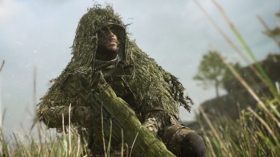 Modern Warfare 2 beta codes: A soldier can be seen in a ghille suit