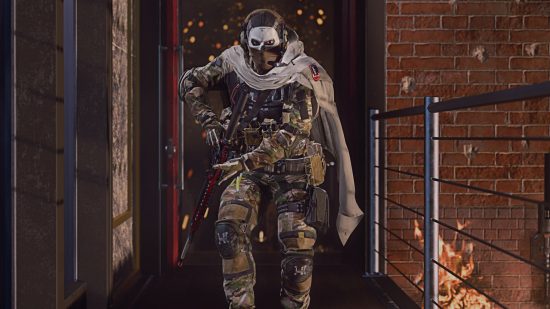 Call of Duty Modern Warfare 2 Perks: The character can be seen walking down a hallway