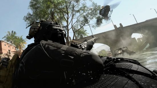 Warzone 2 Release Date: A person can be seen shooting from a boat