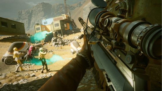 Deathloop Crossplay: Colt peut être vu en utilisant un fusil de sniper