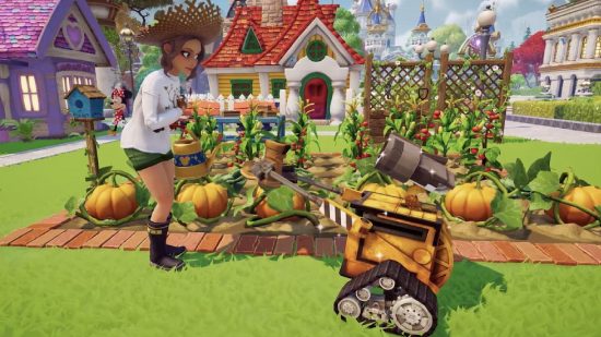 Disney Dreamlight Valley Ingredients Get Find: WALL-E can be seen farming with the player